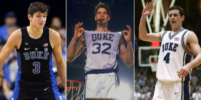 Grayson Allen, Christian Laettner and JJ Redick